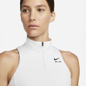 Nike White Sleeveless Half-Zip Top